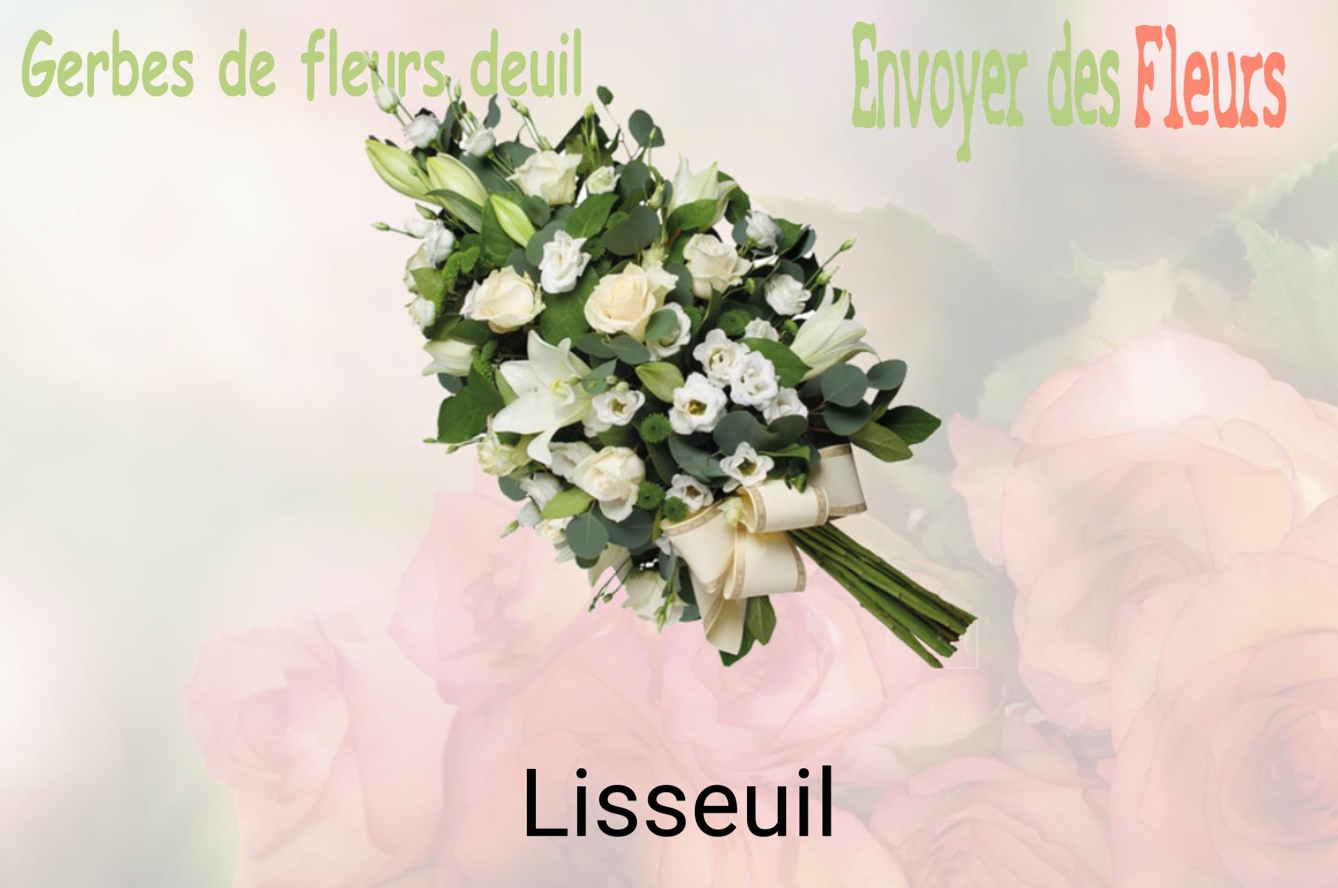 Gerbe de fleurs de deuil livrée à Lisseuil